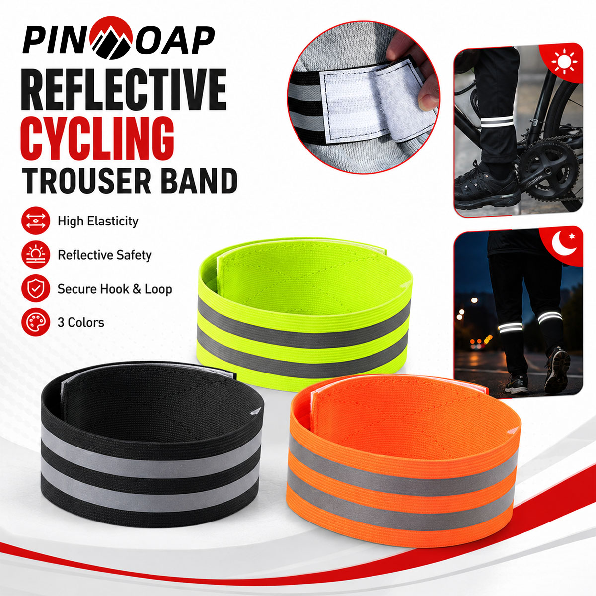 Cycling Commuter Pants - PINMOAP 1/2PCS Bicycle Pants Leg Strap