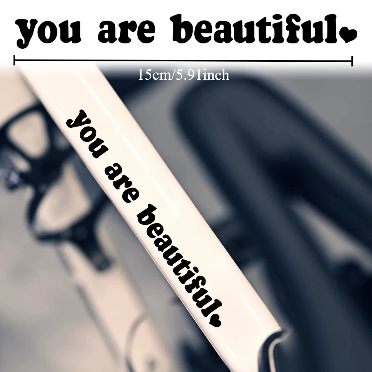2PCS You Are Beautiful Heart Q - Cycling Quote recension och pris
