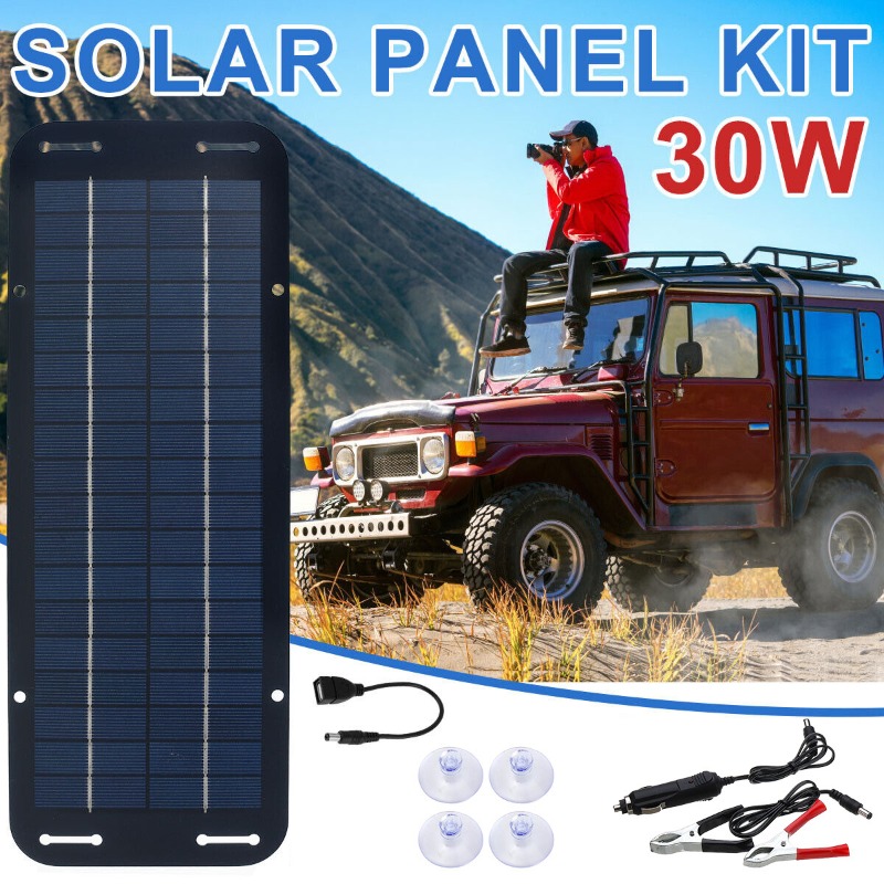 12V Solar Panel Kit IP65 Water - Usb Charger Dynamo recension och pris