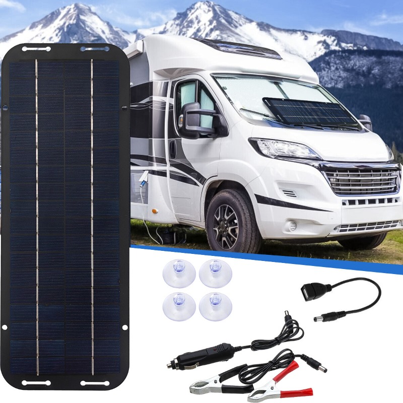 12V Solar Panel Kit IP65 Water - Usb Charger Dynamo recension och pris