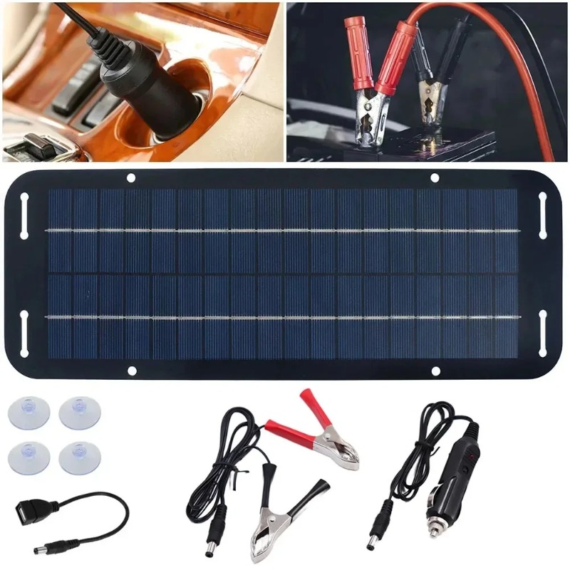 12V Solar Panel Kit IP65 Water - Usb Charger Dynamo recension och pris