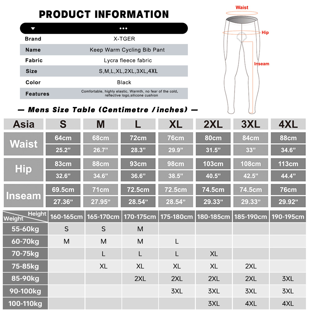 X-TIGER Thermal Winter Cycling - Cycling Commuter Pants recension och pris