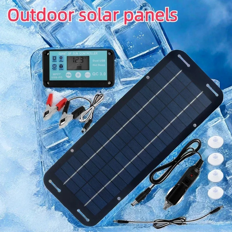 12V Solar Panel Kit IP65 Water - Usb Charger Dynamo recension och pris