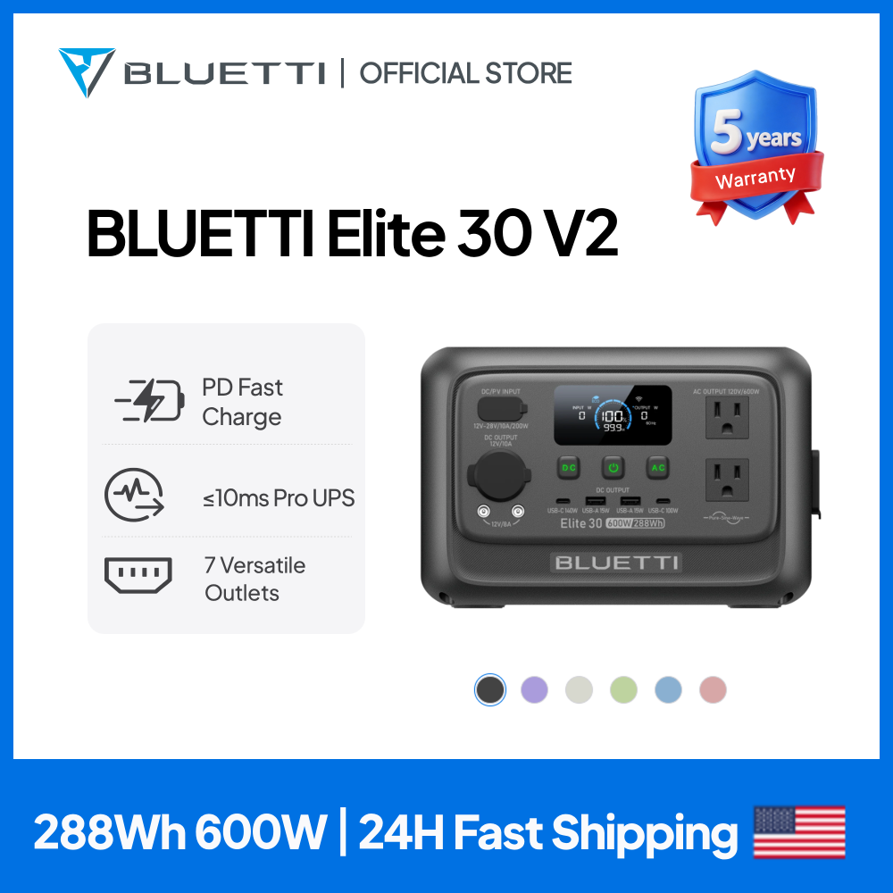 【Renew】BLUETTI Elite 30 V2 Por - Usb Charger Dynamo recension och pris