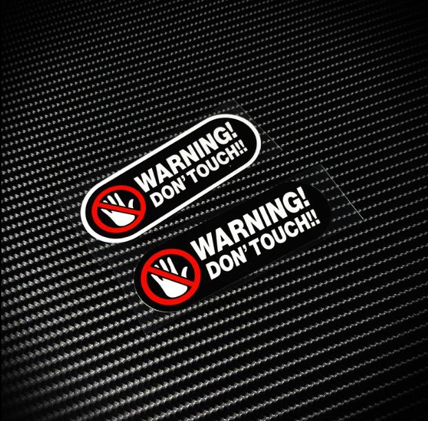 Warning Don't Touch  Sticker R - Cycling Quote recension och pris