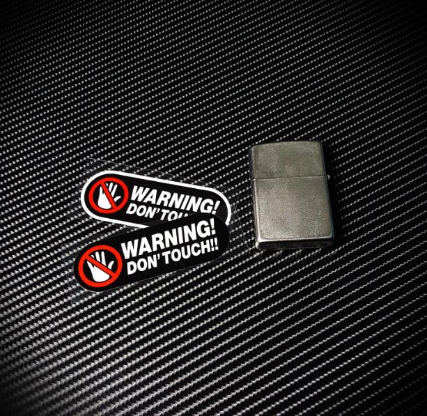 Warning Don't Touch  Sticker R - Cycling Quote recension och pris