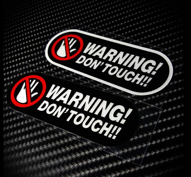 Warning Don't Touch  Sticker R - Cycling Quote recension och pris