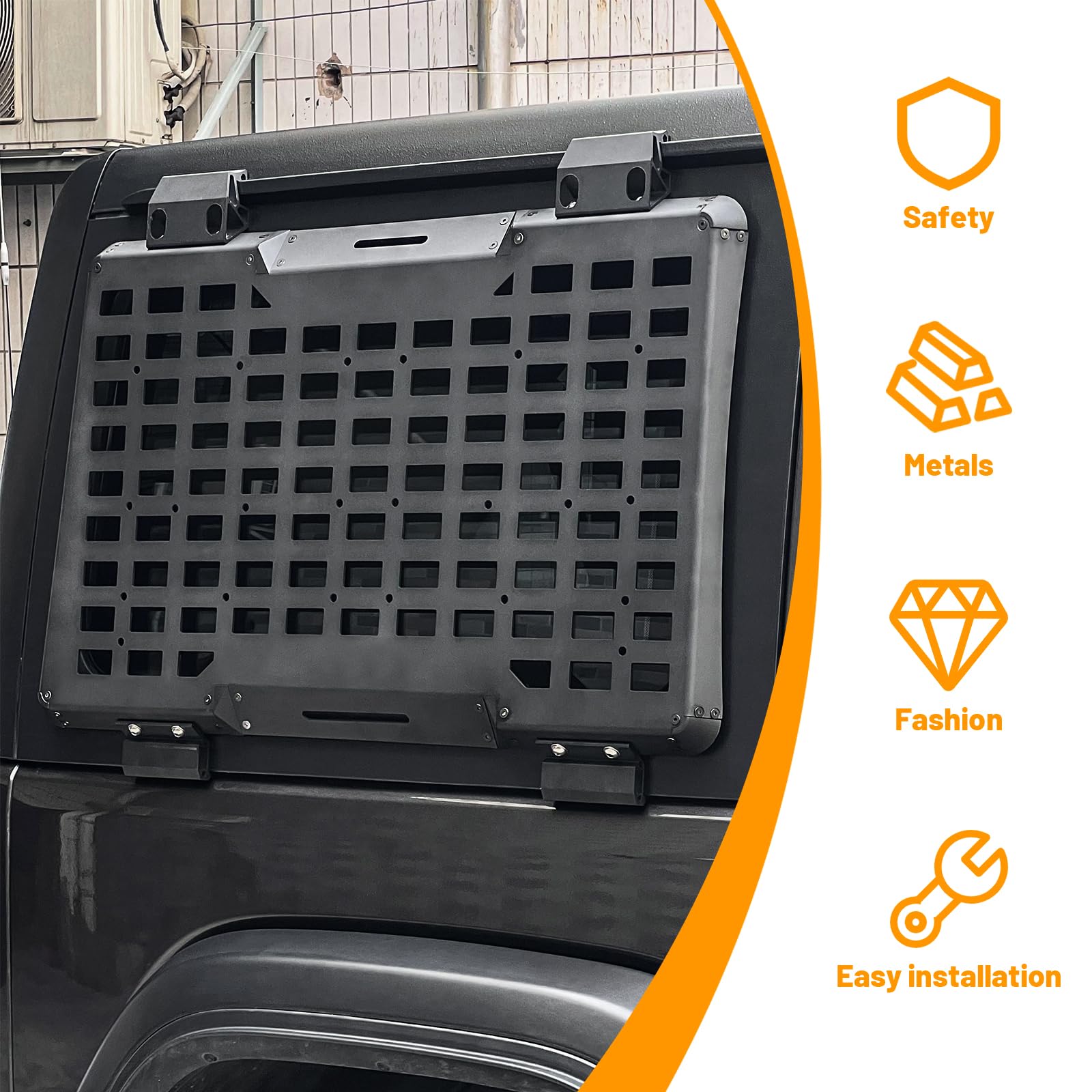 Rear Right Window Molle Panel  - Cargo Rack Aluminum recension och pris