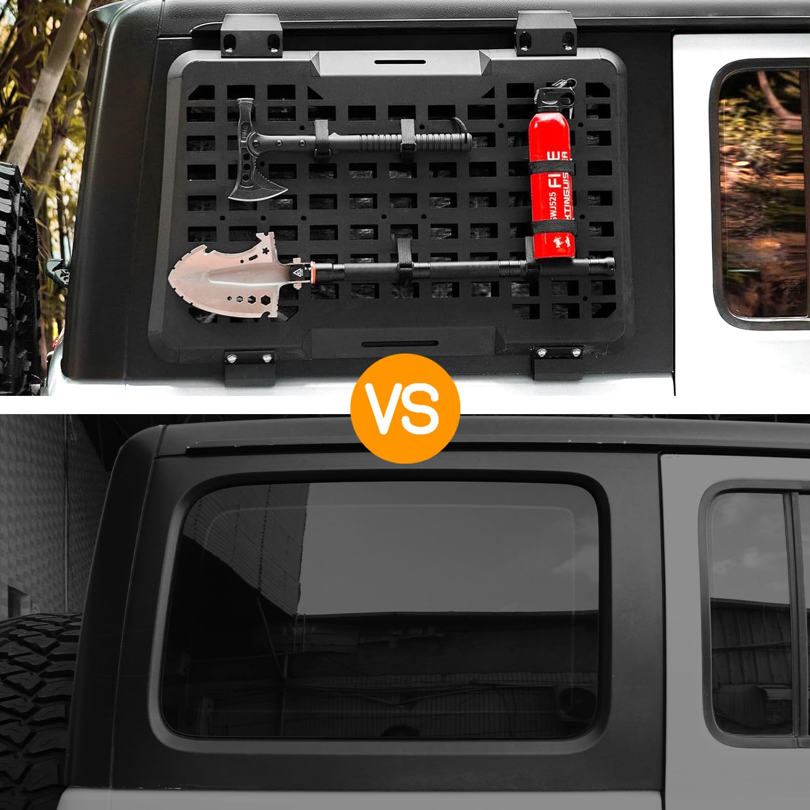 Rear Right Window Molle Panel  - Cargo Rack Aluminum recension och pris