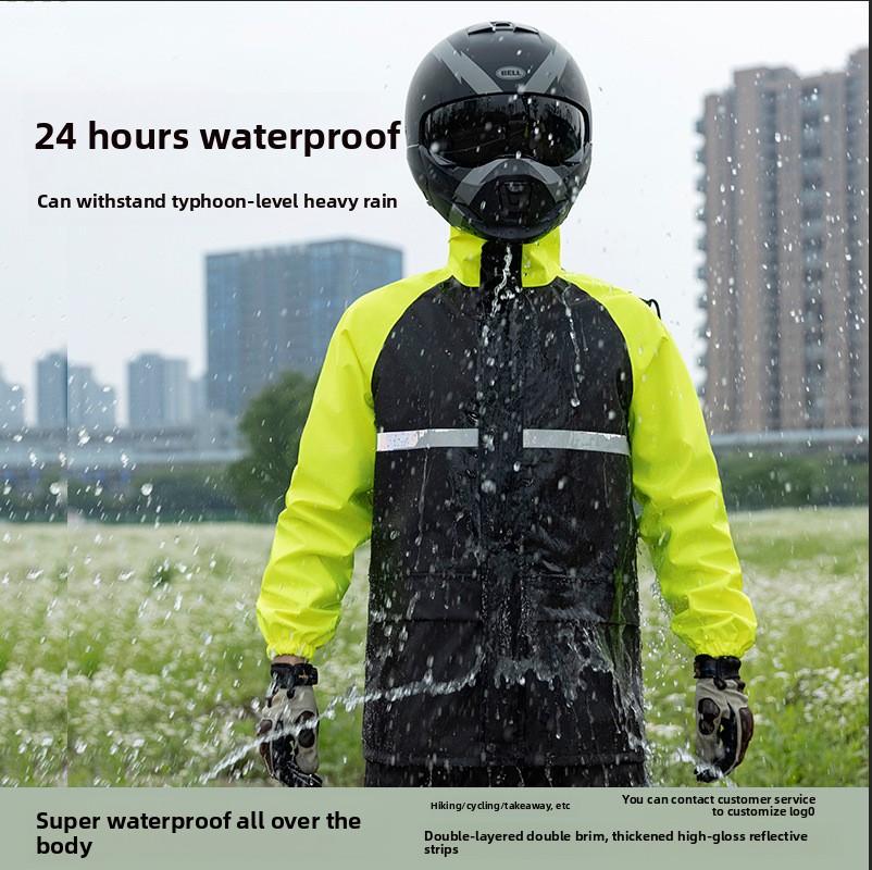 Two Piece Motorcycle Rain Suit - Cycling Commuter Rain Jacket recension och pris
