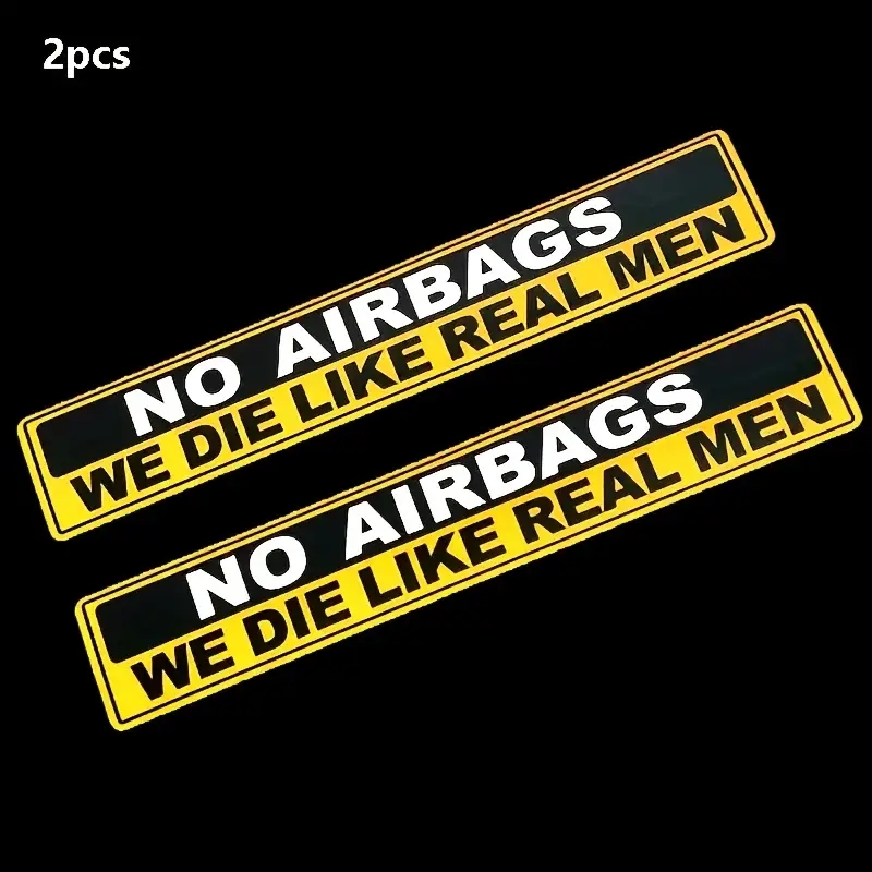 2pcs Caution NO AIRBAGS We Die - Cycling Quote recension och pris