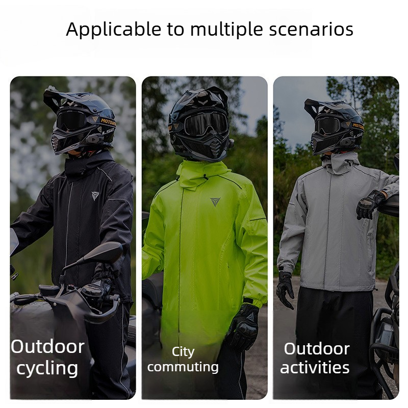 Motorcycle Rain Suit Waterproo - Cycling Commute Jacket recension och pris