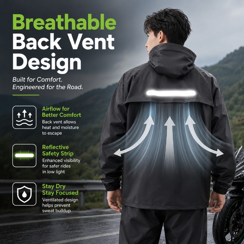 Unisex 2-Piece Waterproof Cycl - Cycling Commute Jacket recension och pris