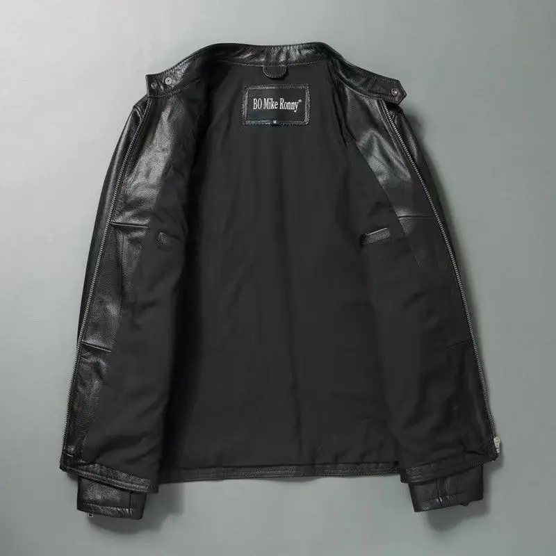 Genuine Leather Jacket Men 100 - Cycling Commuter Jacket recension och pris