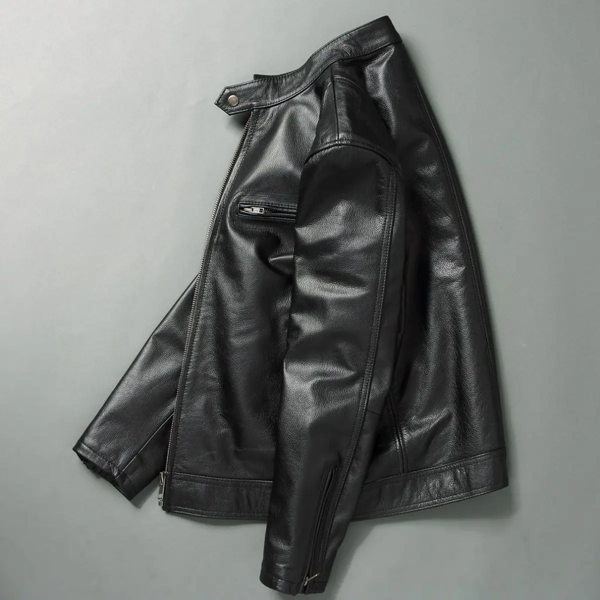 Genuine Leather Jacket Men 100 - Cycling Commuter Jacket recension och pris